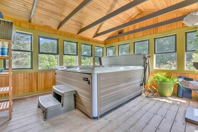 116 Point Rd, Acton, ME 04001 - sunroom with a jacuzzi