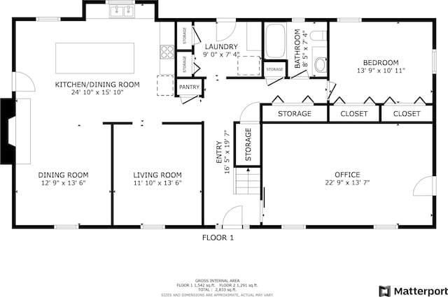 116 Point Rd, Acton, ME 04001 - view of home floor plan