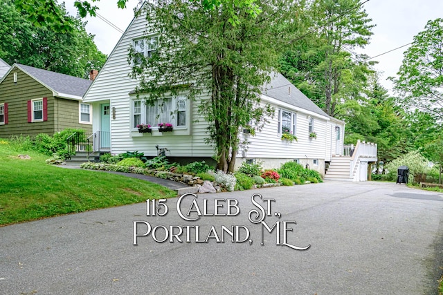 115 Caleb St, Portland, ME 04102 - view of front of home with a front lawn