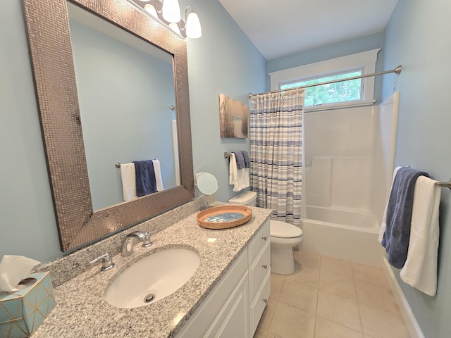1 Old County Rd Unit 600, Wells, ME 04090 - bathroom with vanity, shower / tub combo, toilet, and tile patterned floors