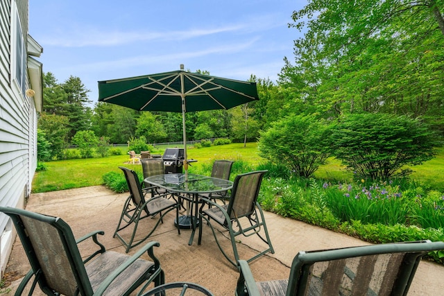 578 Little River Rd, Lebanon, ME 04027 - view of patio with outdoor dining space and area for grilling