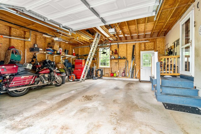 578 Little River Rd, Lebanon, ME 04027 - garage featuring a workshop area