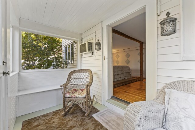 9 Dry Point Dr, Rome, ME 04963 - sunroom / solarium with an AC wall unit