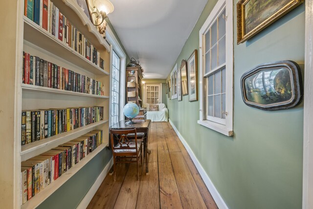 9 Dry Point Dr, Rome, ME 04963 - hallway with hardwood / wood-style flooring and baseboards