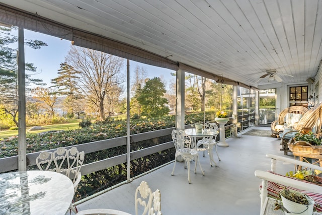 9 Dry Point Dr, Rome, ME 04963 - sunroom / solarium with ceiling fan and healthy amount of natural light
