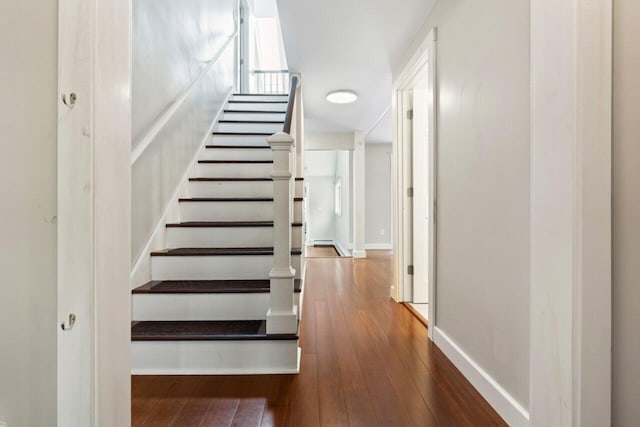 20 Cobble Hill Rd, New Gloucester, ME 04260 - stairs with wood-type flooring and baseboards