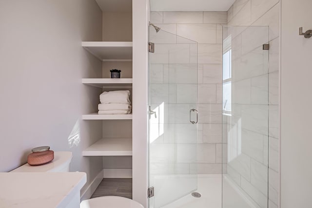 19 Efficiency Way, Bridgton, ME 04009 - full bathroom featuring toilet and a stall shower