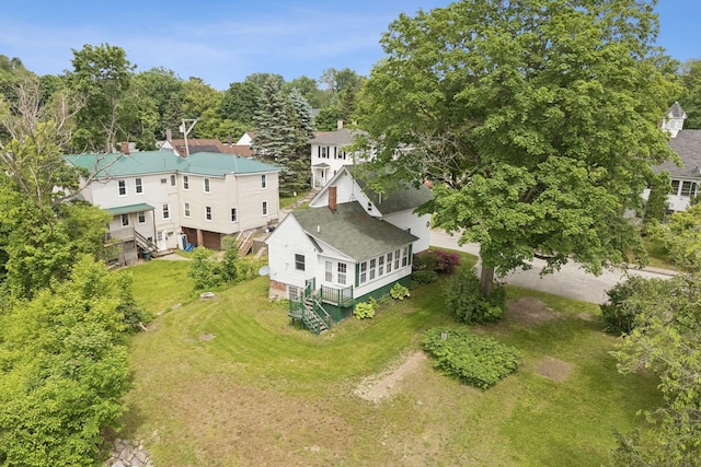 20 Green St, Winthrop, ME 04364 - aerial view of property and surrounding area