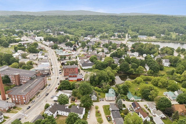 20 Green St, Winthrop, ME 04364 - aerial view of a heavily wooded area and a large body of water