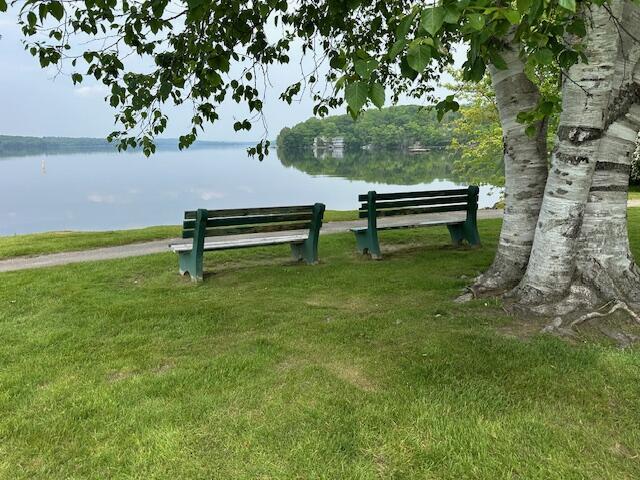 20 Green St, Winthrop, ME 04364 - view of home's community featuring a water view and a lawn