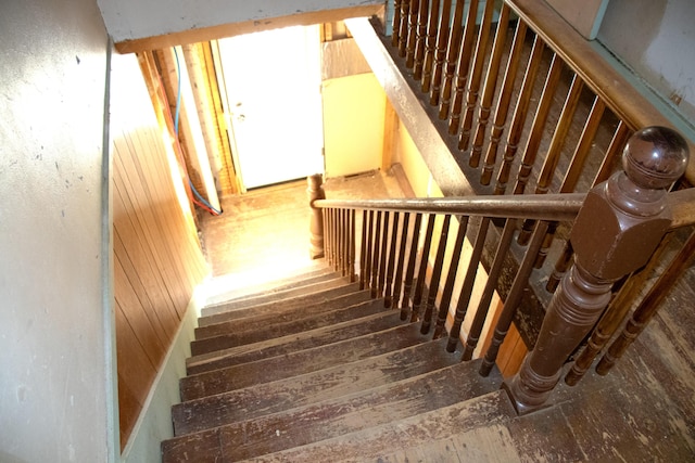 16 Gerry Rd, Sherman, ME 04776 - staircase with wood-type flooring