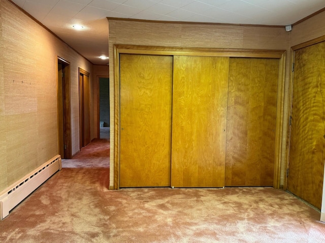 02 Rogers St, Houlton, ME 04730 - corridor with baseboard heating and carpet