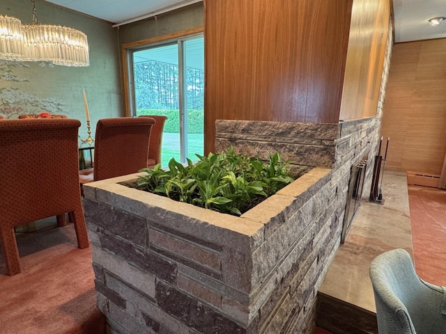02 Rogers St, Houlton, ME 04730 - dining area featuring a chandelier