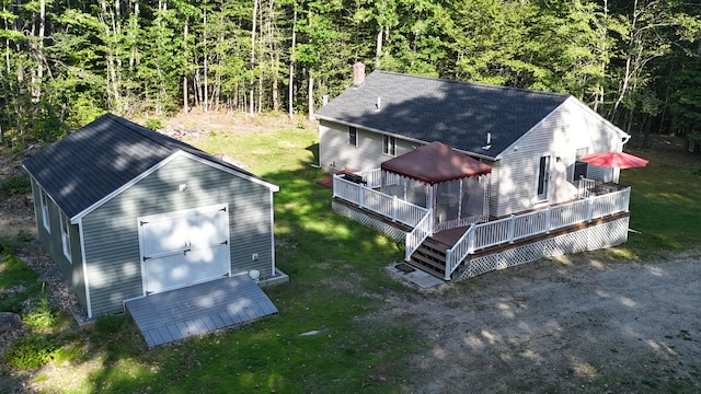 50 NW River Rd, Sebago, ME 04029 - view from above of property featuring a forest