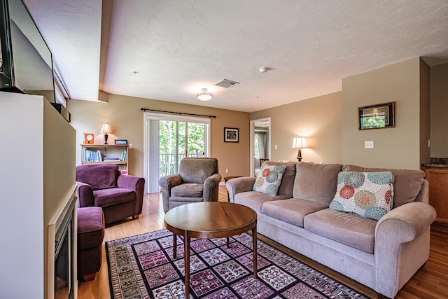 170 E Grand Ave Unit 1, Old Orchard Beach, ME 04064 - living area featuring wood finished floors and a textured ceiling