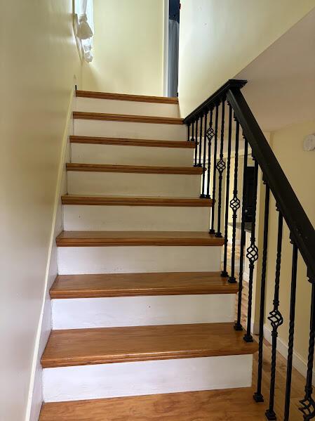 152 Bradman St, Auburn, ME 04210 - stairway with wood finished floors