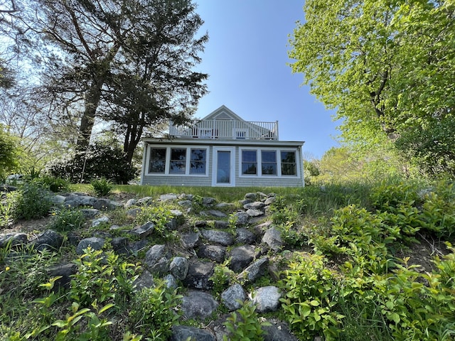 2 Lookout Point Rd, Bar Harbor, ME 04609 - view of front of house with a balcony