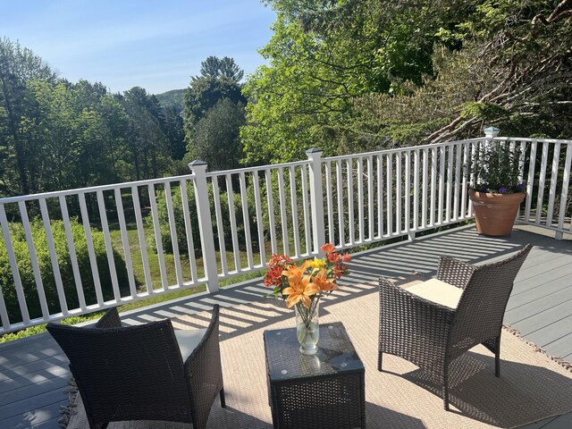 2 Lookout Point Rd, Bar Harbor, ME 04609 - view of wooden balcony featuring a wooden deck