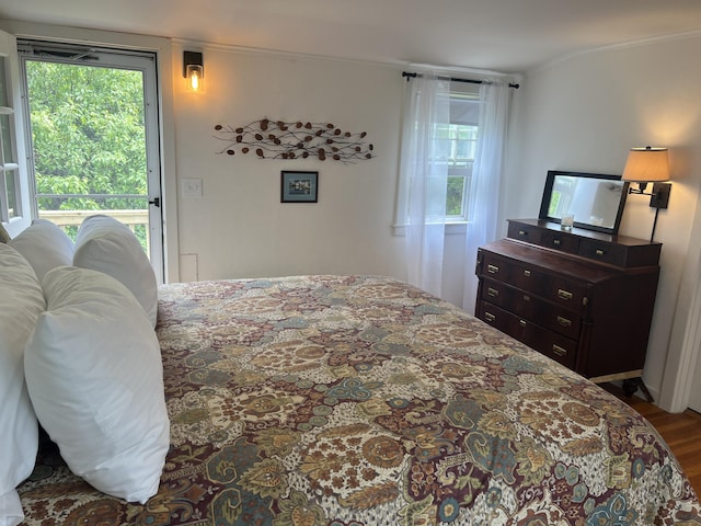 2 Lookout Point Rd, Bar Harbor, ME 04609 - bedroom with crown molding and wood finished floors