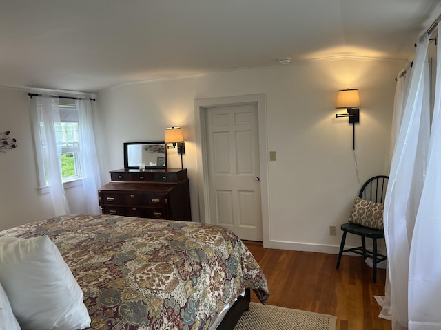 2 Lookout Point Rd, Bar Harbor, ME 04609 - bedroom featuring dark wood-type flooring and baseboards