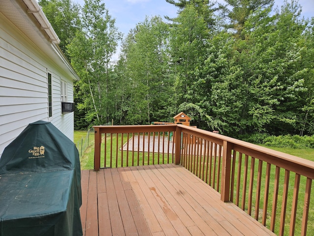 30 Cedar Breeze S, Glenburn, ME 04401 - wooden terrace featuring a yard, a playground, and area for grilling