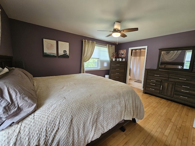 30 Cedar Breeze S, Glenburn, ME 04401 - bedroom featuring light wood-style floors and a ceiling fan
