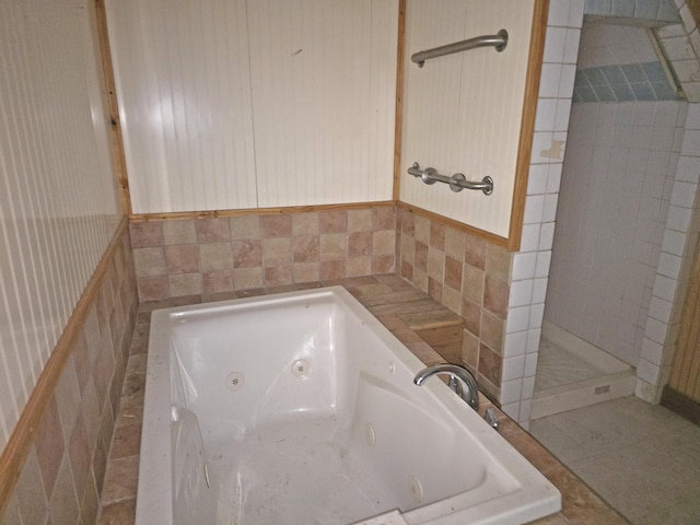 157 Ralph Richardson Rd, Norway, ME 04268 - bathroom with a whirlpool tub and tiled shower