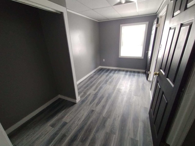 6 Main St, Howland, ME 04448 - empty room featuring baseboards and dark wood finished floors