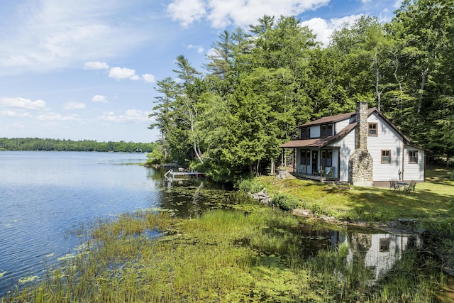 36 Cove Ln, Damariscotta, ME 04543 - water view featuring a forest