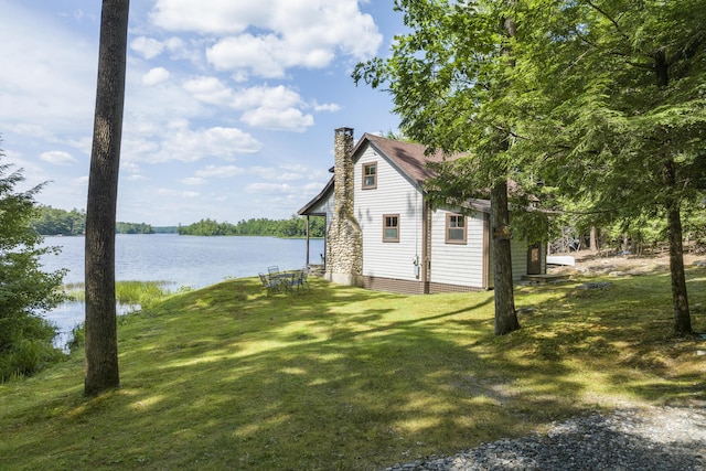 36 Cove Ln, Damariscotta, ME 04543 - view of grassy yard with a water view