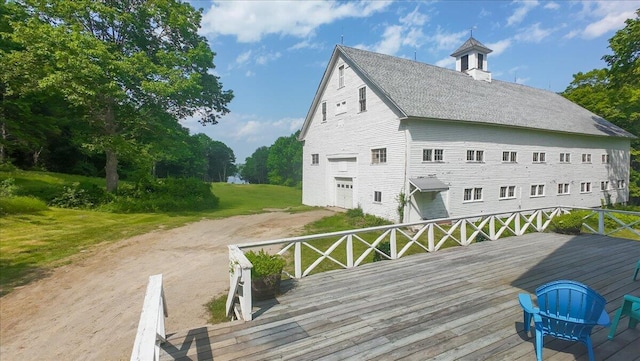 1835 Main St, Fayette, ME 04349 - deck featuring a garage