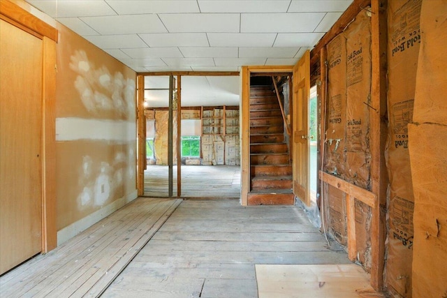1835 Main St, Fayette, ME 04349 - corridor featuring hardwood / wood-style flooring and stairs