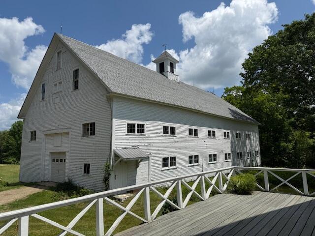 1835 Main St, Fayette, ME 04349 - deck with a garage