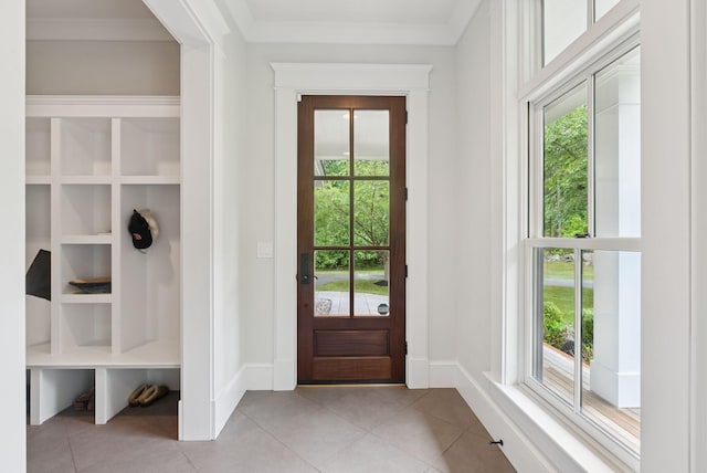 38 Fieldstone Ln, Falmouth, ME 04105 - mudroom with tile patterned flooring and plenty of natural light