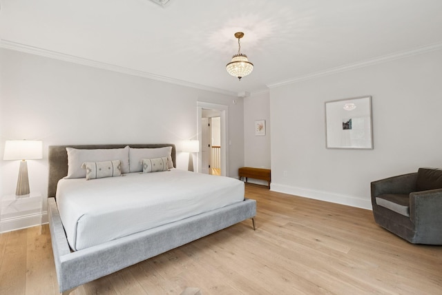 38 Fieldstone Ln, Falmouth, ME 04105 - bedroom featuring ornamental molding and light wood-type flooring