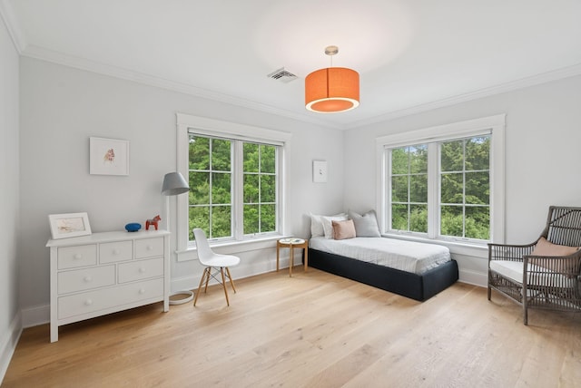 38 Fieldstone Ln, Falmouth, ME 04105 - bedroom featuring crown molding and light wood-style flooring