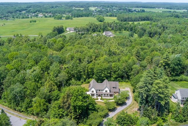 38 Fieldstone Ln, Falmouth, ME 04105 - aerial view of property and surrounding area featuring a forest