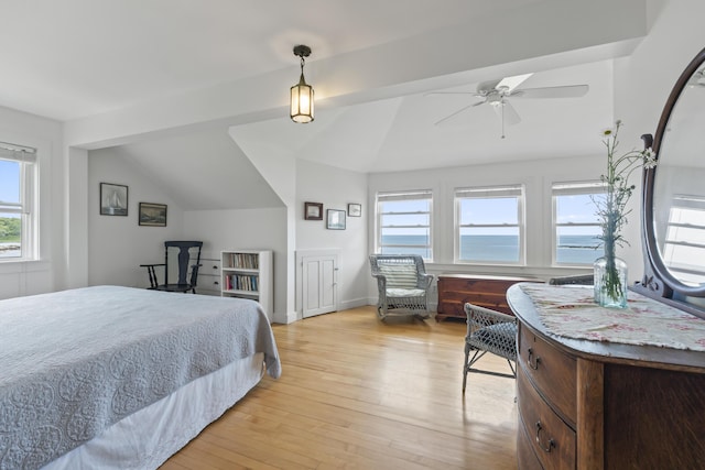 4 Hamlin Pl, York, ME 03909 - bedroom with lofted ceiling, light wood-style flooring, and baseboards