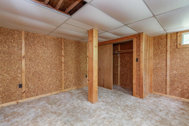 70 Whitten Rd, Kennebunk, ME 04043 - unfurnished bedroom with a drop ceiling, carpet floors, and a closet