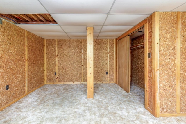 70 Whitten Rd, Kennebunk, ME 04043 - finished below grade area with a drop ceiling and carpet