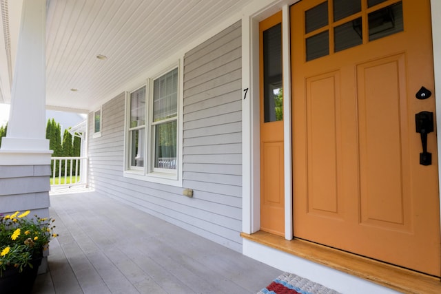 7 Hamlin St, Cape Elizabeth, ME 04107 - doorway to property with covered porch