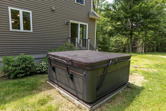33 Webb Rd, Windham, ME 04062 - exterior view of a hot tub