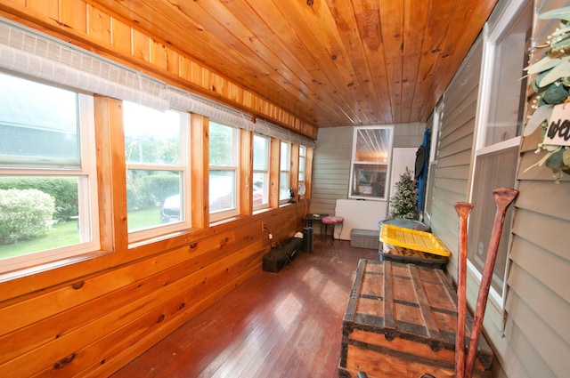 198 3rd St, Bangor, ME 04401 - sunroom with wood walls, wood ceiling, and wood-type flooring