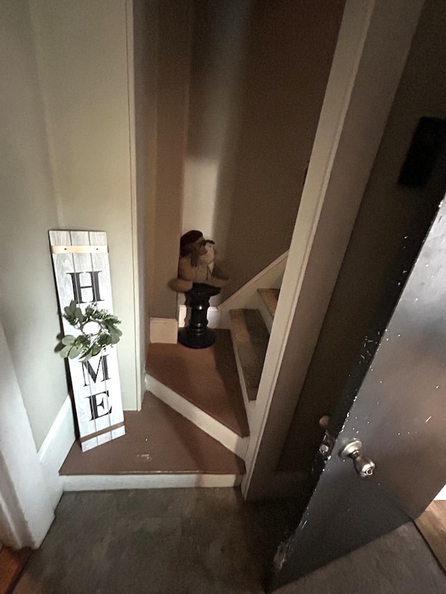198 3rd St, Bangor, ME 04401 - staircase with baseboards