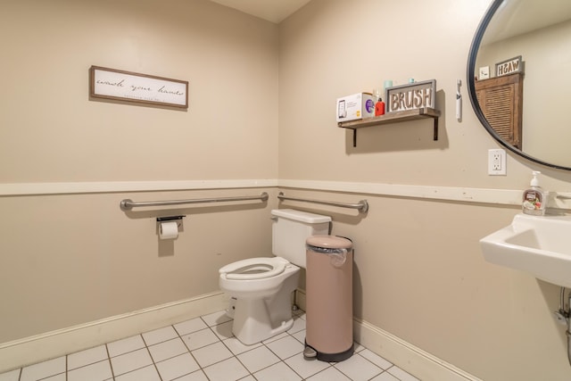 166 Franklin St, Bucksport, ME 04416 - half bath featuring tile patterned floors