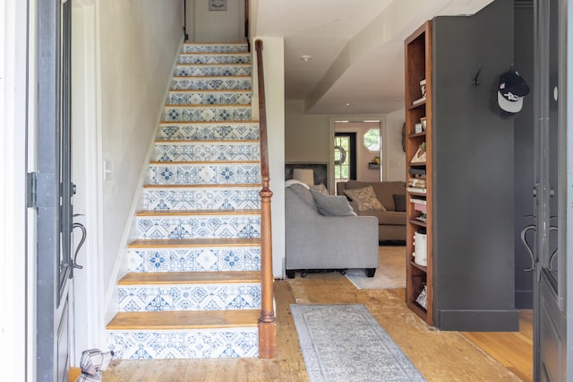 166 Franklin St, Bucksport, ME 04416 - stairway with wood finished floors