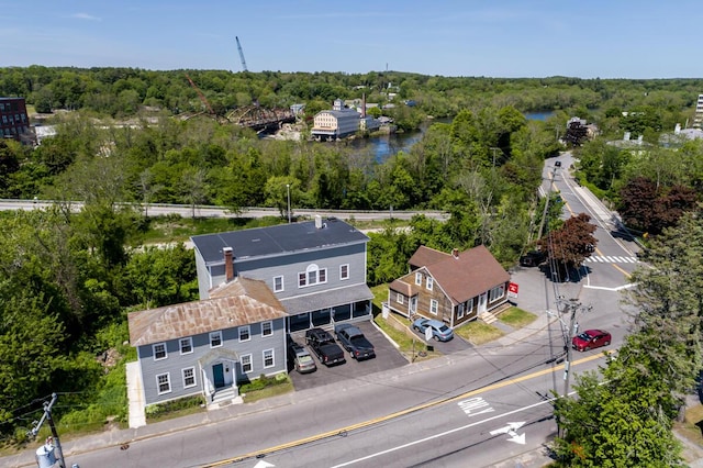 19 Mason St, Brunswick, ME 04011 - aerial view of a forest and a nearby body of water