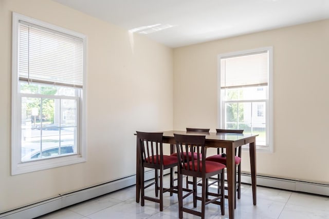 19 Mason St, Brunswick, ME 04011 - dining area with light marble finish flooring and plenty of natural light