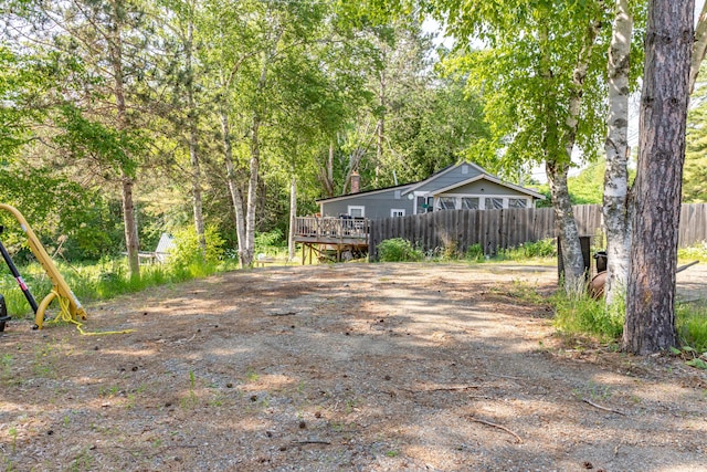 194 Main Rd, Passadumkeag, ME 04475 - view of yard with a deck