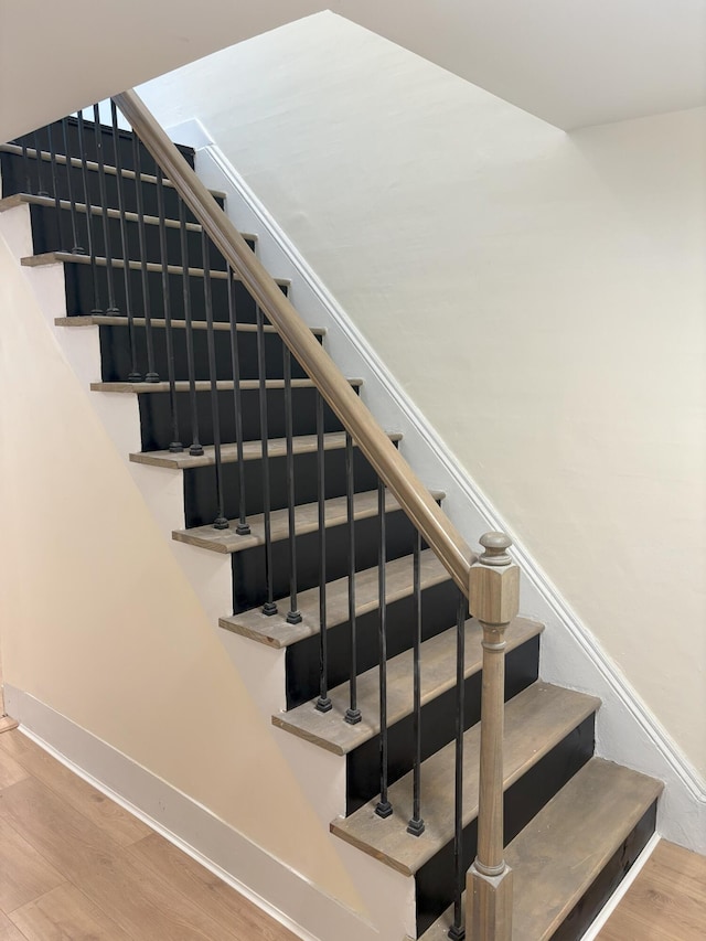 10 Valley St, Augusta, ME 04330 - stairway with wood finished floors and baseboards